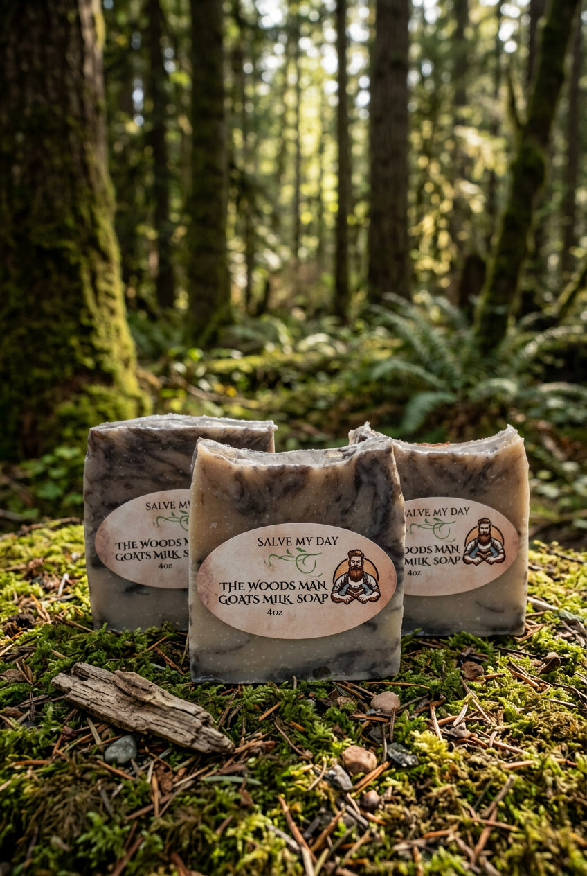 The Woods man goats milk soap