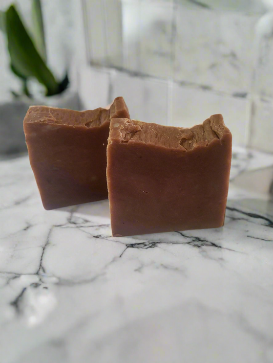Sandalwood and Leather goats milk soap