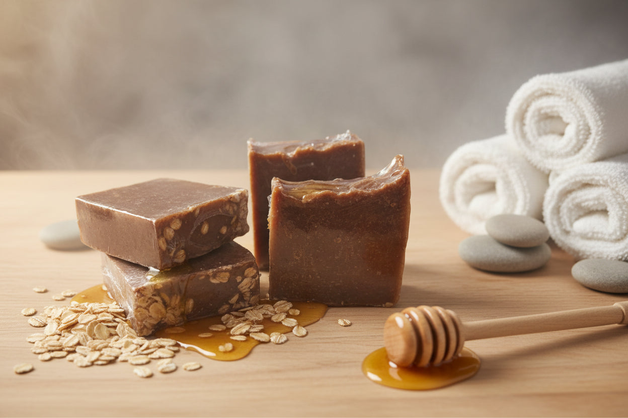 Oatmeal milk and honey Goats milk soap