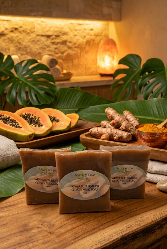Papaya  and Turmeric goats milk soap